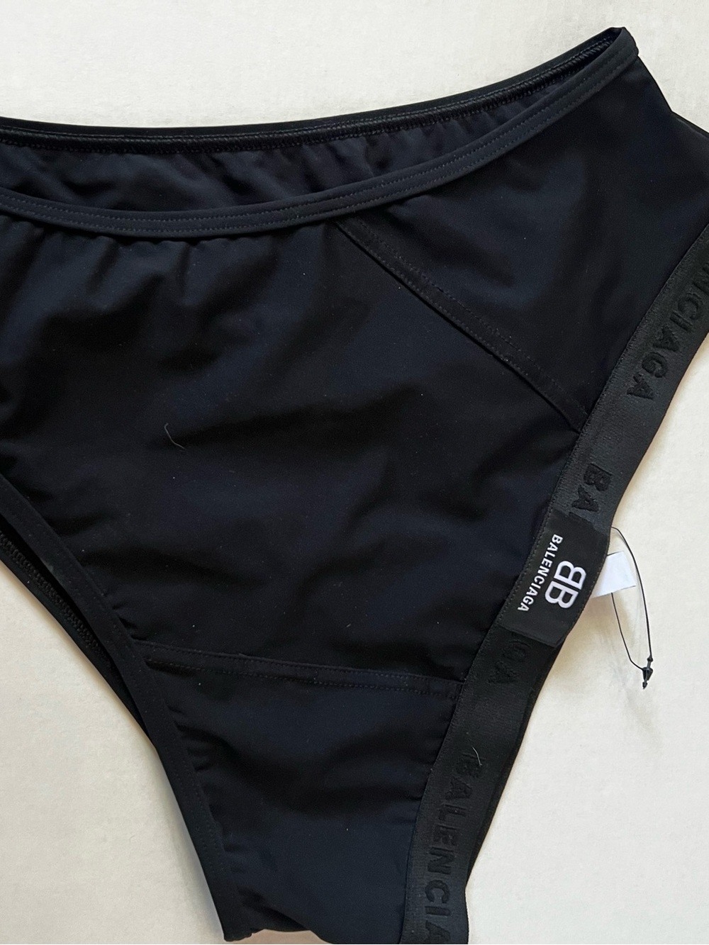 Balenciaga Black Branded High-Cut Bikini Bottom - Picture 5 of 6